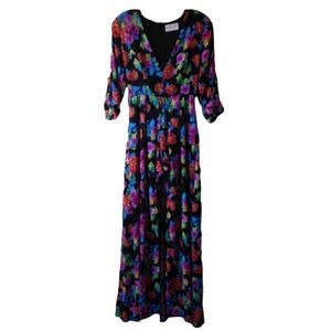Let Them Eat Cake Floral Jumpsuit Dress Small
